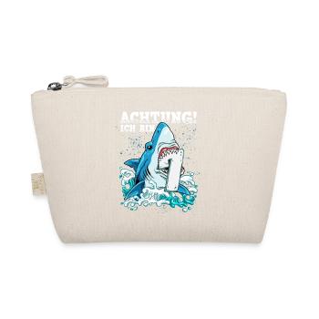 7th Birthday Shark - Organic Pouch - nature - Front