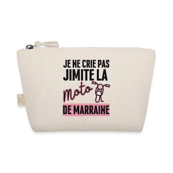 I don't shout I'm imitating Godmother's Motorcycle - Organic Pouch - nature - Front
