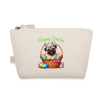 Pug Dog Easter Easter Bunny Happy Easter Cute - Organic Pouch - nature - Front