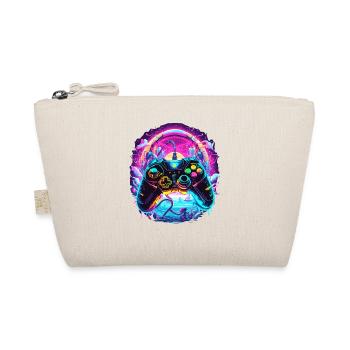 Synthwave Gamer Controller Fantasie Retro Gaming - Bio-Täschchen - Natur - Vorne