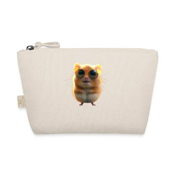 Hamster mit Sonnenbrille Goldhamster Süße Hamster - Bio-Täschchen - Natur - Vorne