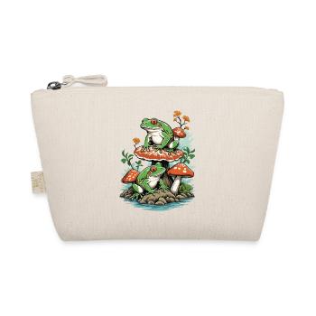 The Frog Streetwear Aesthetic Vintage Design - Organic Pouch - nature - Front