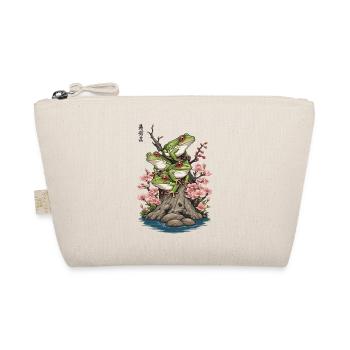 Japan Frog Streetwear Aesthetic Vintage Design - Organic Pouch - nature - Front