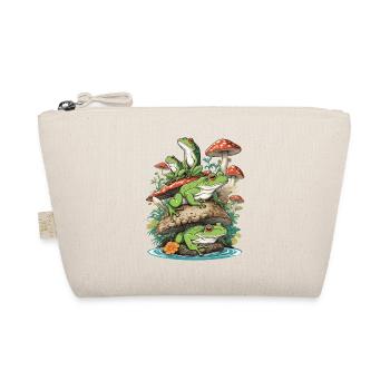Frog Streetwear Aesthetic Vintage Design - Organic Pouch - nature - Front