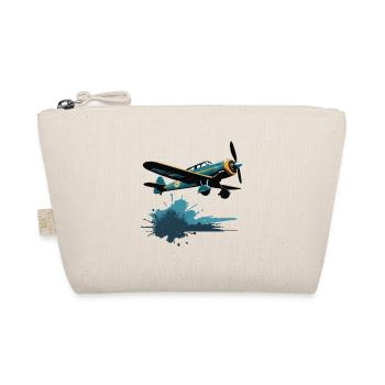 Model Airplane Pilot Airplane Hobby Design - Organic Pouch - nature - Front