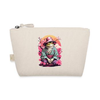 Vaporwave Aesthetic Vintage Frog Streetwear - Organic Pouch - nature - Front
