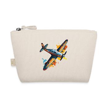 Model Airplane Pilot Airplane Hobby Design - Organic Pouch - nature - Front