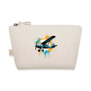 Model Airplane Pilot Airplane Airplane Hobby Design - Organic Pouch - nature - Front