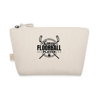 Crazy Floorball Player - Unihockey Floorball Game - Organic Pouch - nature - Front