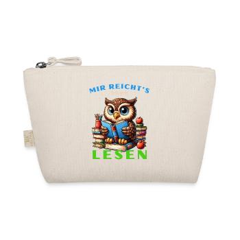 Mir reicht's Eule Eulen Uhu Buch Bücher Lesen Fun - Bio-Täschchen - Natur - Vorne
