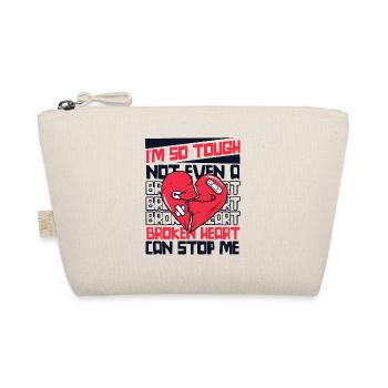 Not Even A Broken Heart Can Stop Me Open Heart - Organic Pouch - nature - Front