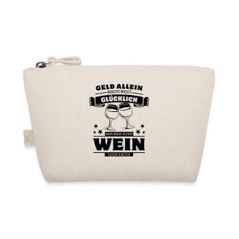 Geld allein macht nicht glücklich - aber Wein - Bio-Täschchen - Natur - Vorne