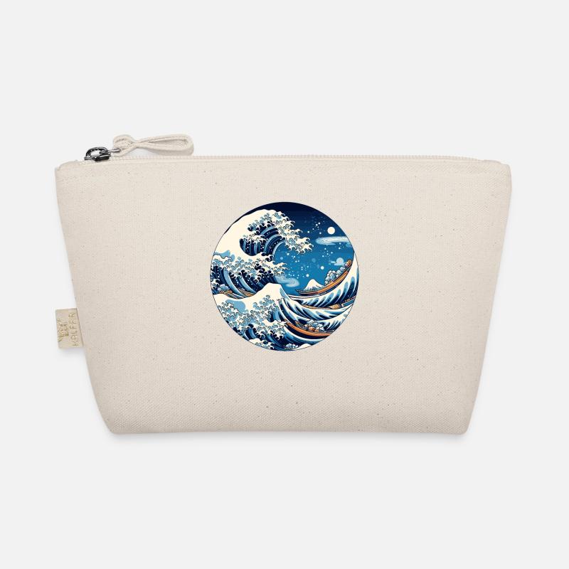 Große Welle The Great Wave Kanagawa - Bio-Täschchen - Natur