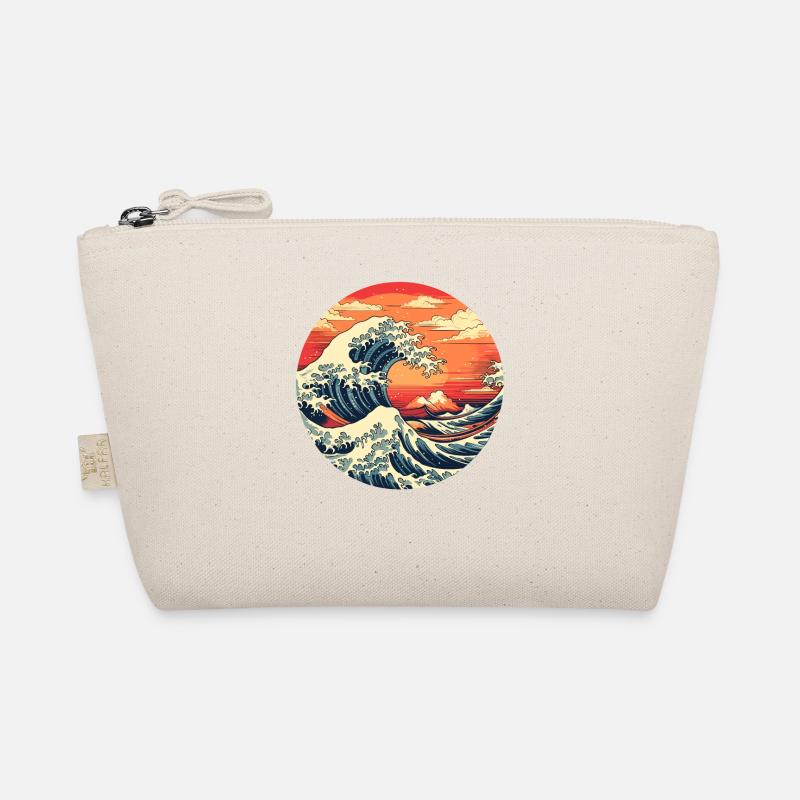 Große Welle The Great Wave Kanagawa - Bio-Täschchen - Natur