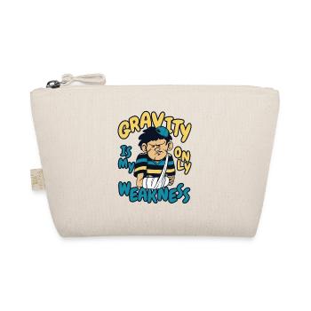 Gravity Is My Only Weakness Broken Finger Bone - Organic Pouch - nature - Front