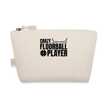 Crazy Floorball Player - Unihockey Floorball Game - Organic Pouch - nature - Front