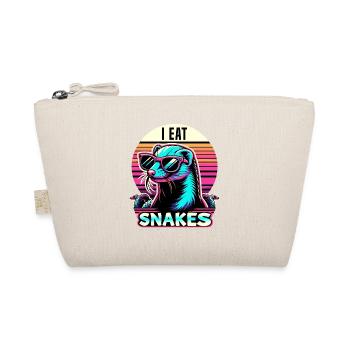 I Eat Snakes Vintage Mongoose - Organic Pouch - nature - Front