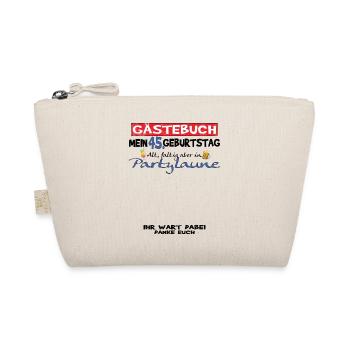 45th Birthday Man and Woman Guestbook - Organic Pouch - nature - Front