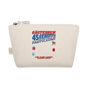 45th Birthday Man and Woman Guestbook - Organic Pouch - nature - Front