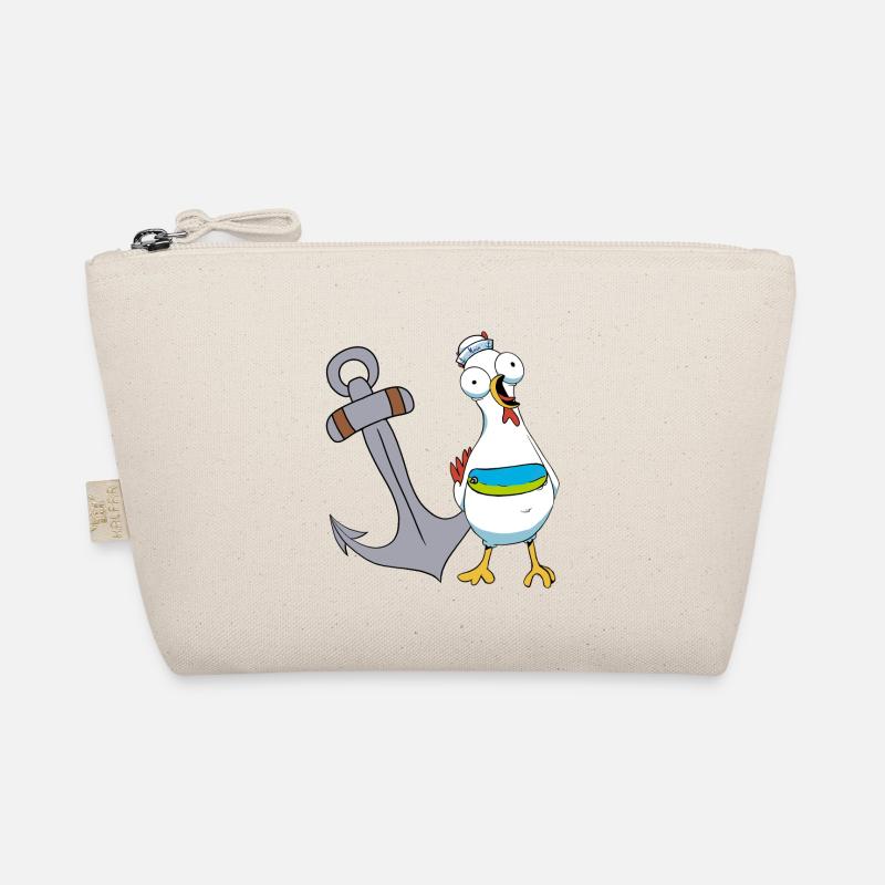 Chicken Sailor Sailor Maritime Anchor Ahoy Voyage Organic Pouch