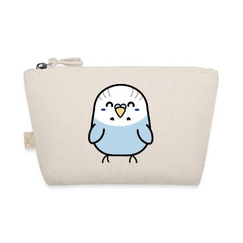 Wellensittich blau männlich kawaii Haustier Vogel - Bio-Täschchen - Natur - Vorne