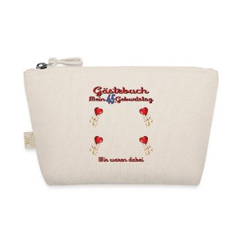 45th Birthday Man and Woman Guestbook - Organic Pouch - nature - Front