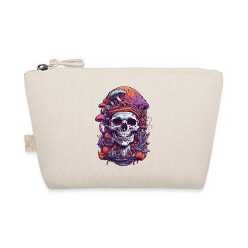 Psychedelic Art Skull Forest Mushrooms Music Festival - Organic Pouch - nature - Front