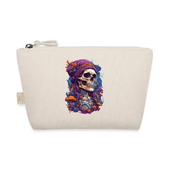 Psychedelic Skull Forest Mushrooms Music Festival Art - Organic Pouch - nature - Front