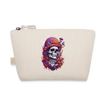 Psychedelic Skull Art Woodland Mushrooms Music Festival - Organic Pouch - nature - Front
