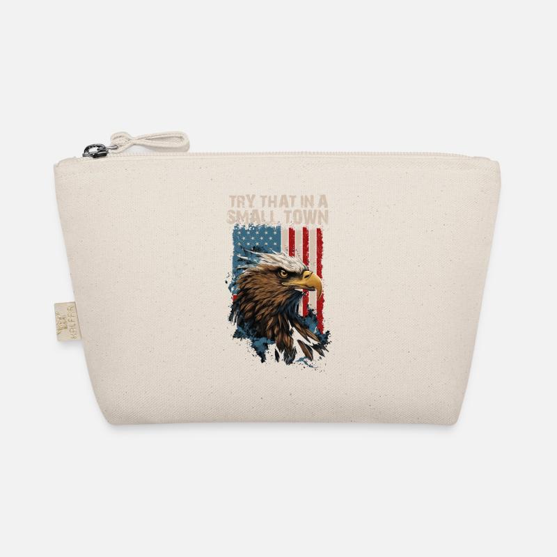 Small Town American Retro Eagle Vintage Organic Pouch