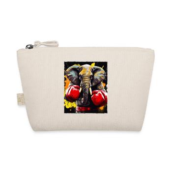 Elefant Boxer Kämpfer - Bio-Täschchen - Natur - Vorne