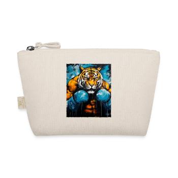 Tiger Boxer Kämpfer - Bio-Täschchen - Natur - Vorne