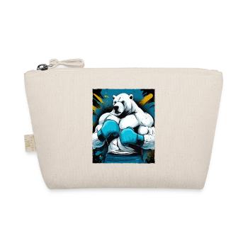 Polar Bear Boxer Fighter Polar Bear Boxing - Organic Pouch - nature - Front