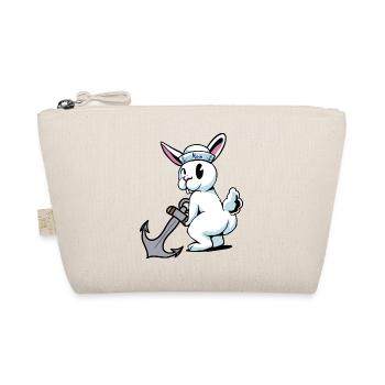 Hase Anker Seemann Kaninchen Maritim Ahoi - Bio-Täschchen - Natur - Vorne