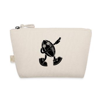 Funny Football Ball Male - Rugby Male - Bio-Täschchen - Natur - Vorne