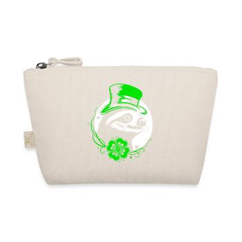 Sloth St Patrick's Day with clover and hat - Organic Pouch - nature - Front