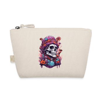 Psychedelic Skull Forest Mushrooms Music Festival Art - Organic Pouch - nature - Front