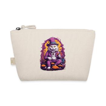 Cat Psychedelic Art Music Festival Woodland Mushrooms - Organic Pouch - nature - Front