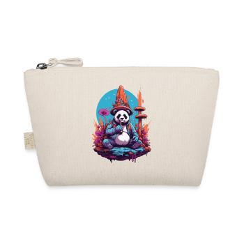 Panda Bear Psychedelic Art Music Festival Forest Mushrooms - Organic Pouch - nature - Front