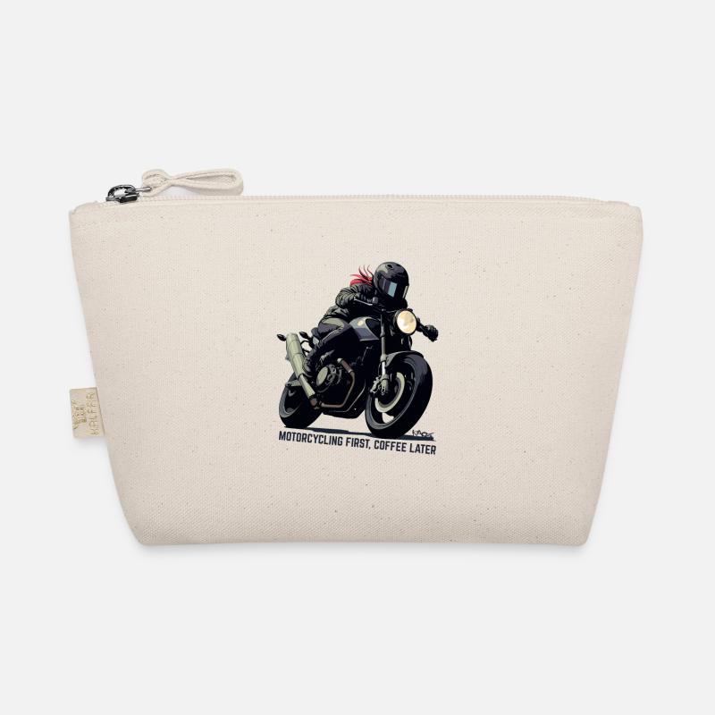 Motorcycling first, coffee later Organic Pouch