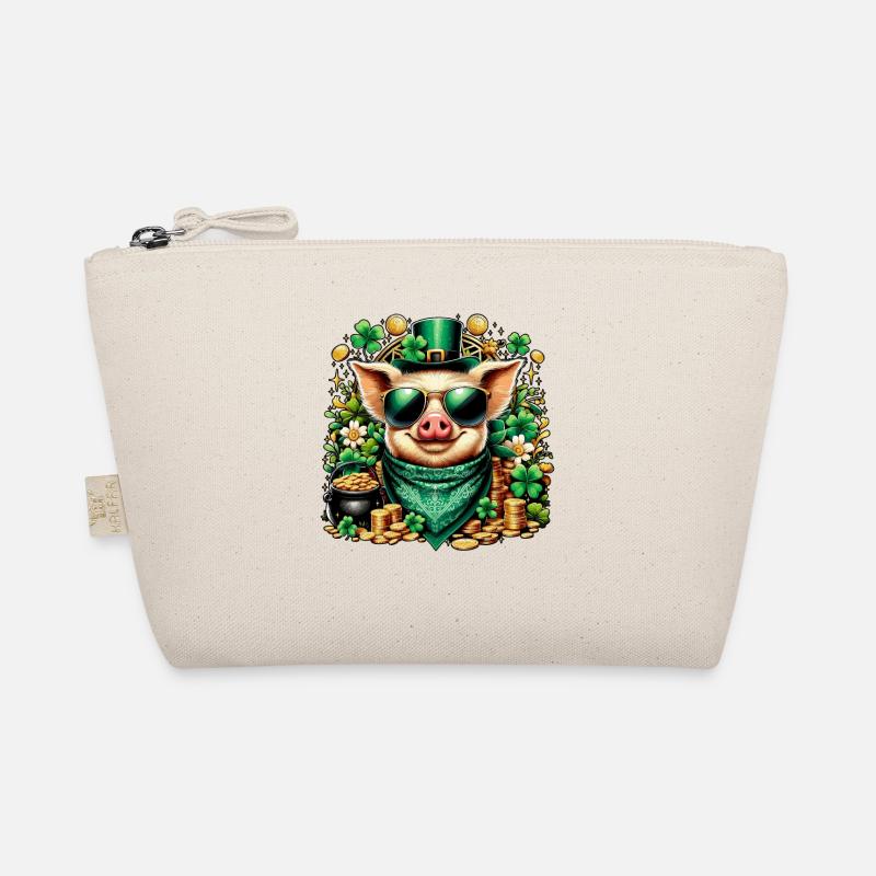 Cochon cool avec trèfle Trousse biologique