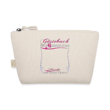 45th Birthday Man and Woman Guestbook - Organic Pouch - nature - Front