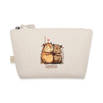 Capybara Animal amour eau brillance amour cadeau - Trousse biologique - nature - Devant