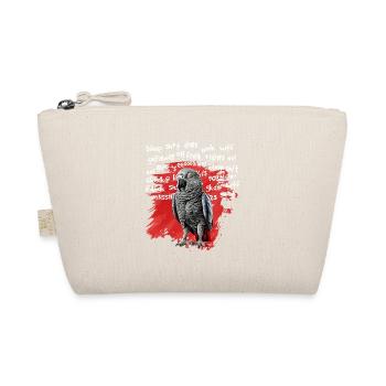 African Grey Parrot Gift - Organic Pouch - nature - Front