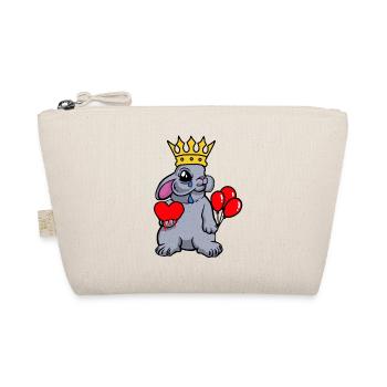Hase König Herz Fantasy Kaninchen Gefühle Emotion - Bio-Täschchen - Natur - Vorne