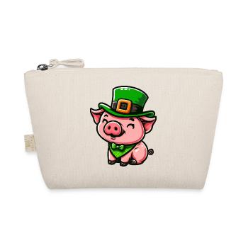 Dessin animé mignon de cochon de Saint-Patrick - Trousse biologique - nature - Devant