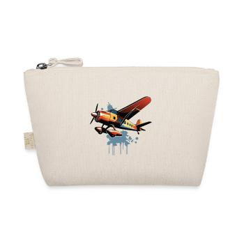 Model Airplane Pilot Airplane Hobby Design - Organic Pouch - nature - Front