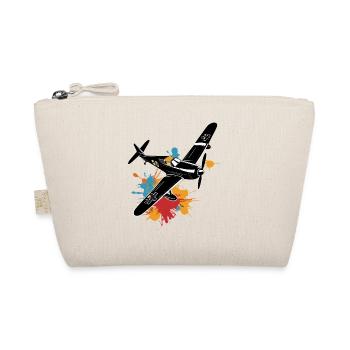 Model Airplane Pilot Airplane Hobby Design - Organic Pouch - nature - Front
