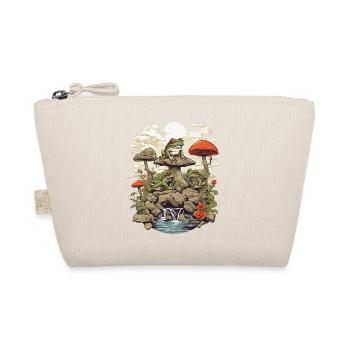 The Frog Streetwear Aesthetic Vintage Design - Organic Pouch - nature - Front