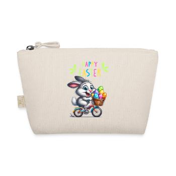 Lapin de Pâques Vélo Oeufs De Pâques Drôle Enfants - Trousse biologique - nature - Devant